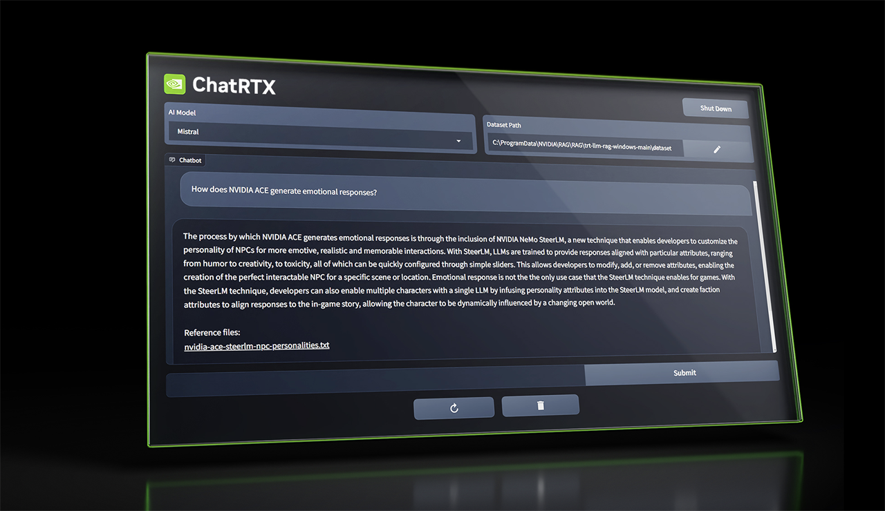 A ChatRTX screenshot