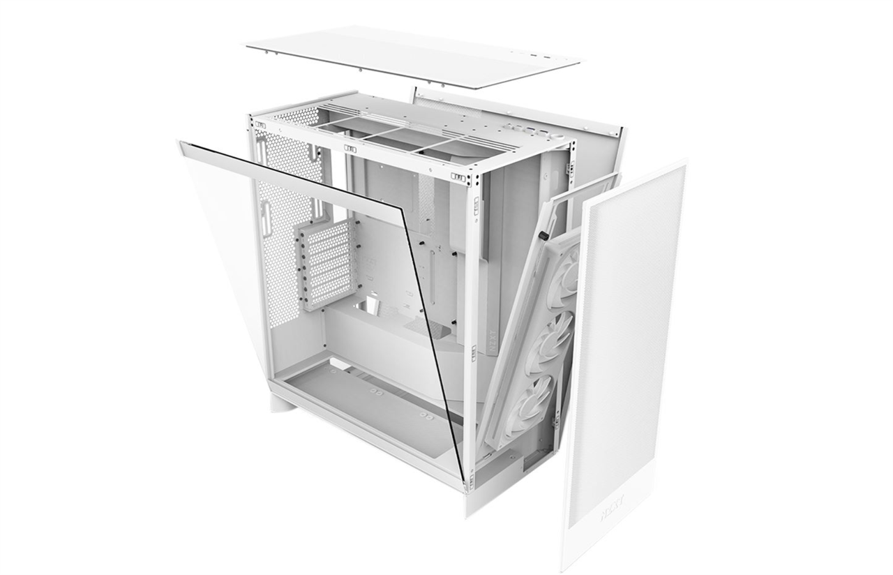 white NZXT H7 flow