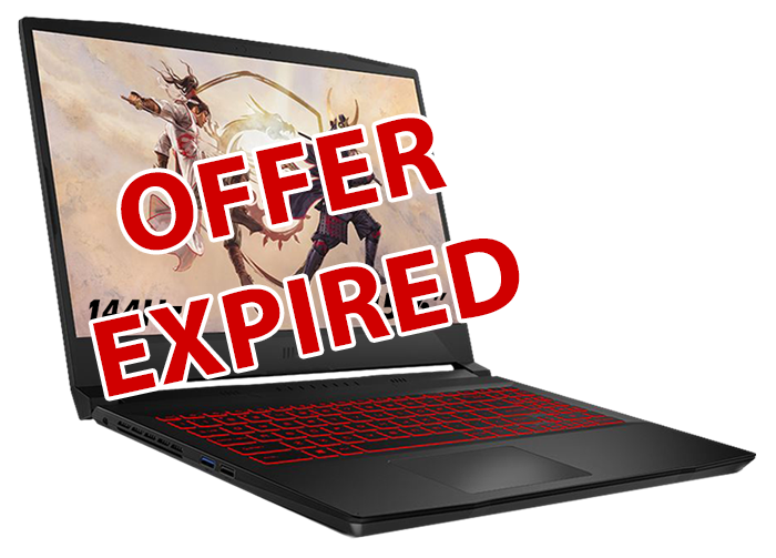 MSI Katana GF66 15.6-inch Gaming Laptop OFFER EXPIRED