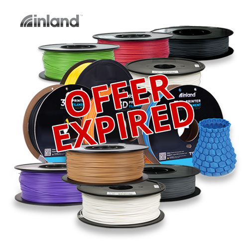 Save $5 on Any Inland Filament or Resin - EXPIRED