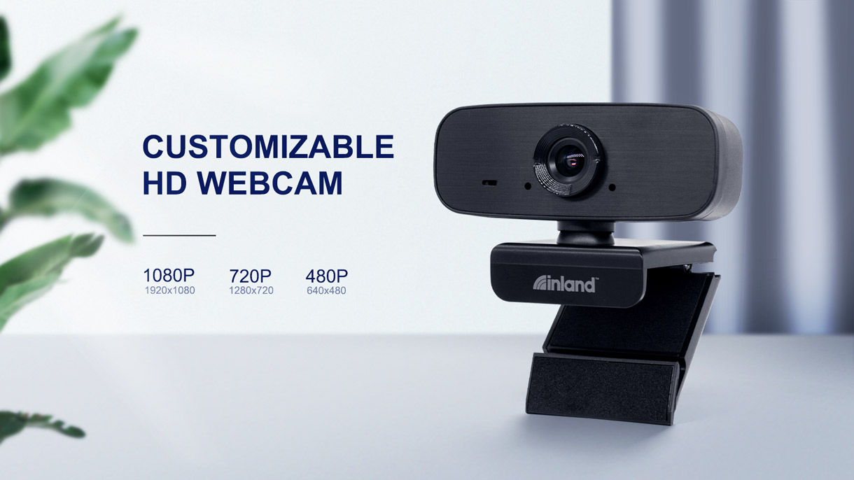 Customizable HD Webcam. 1080P 1920x1080, 720P 1280x720, 480P 640x480