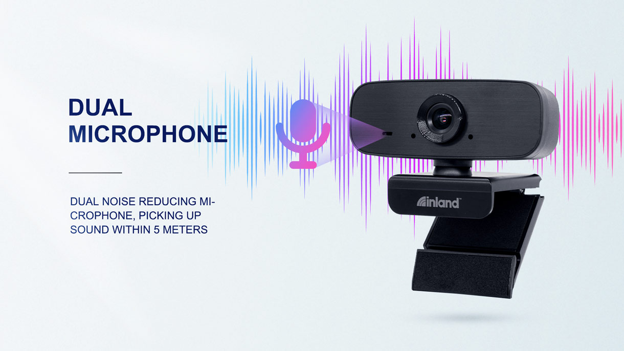 Dual Microphone. Dual noise reducing microphone, picking up sound within 5 meters
