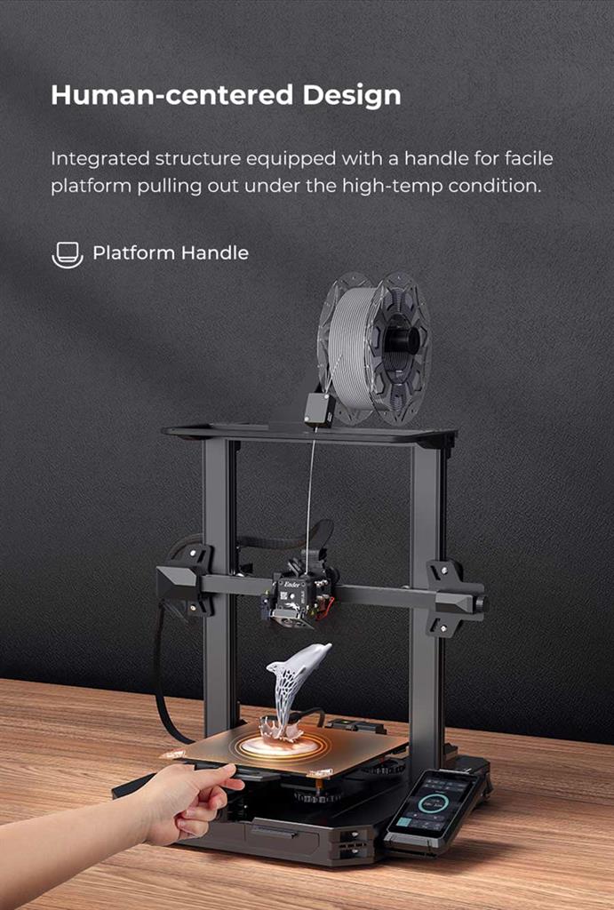 Human-centered Design - Integrated structure equipped with a handle for facile platform pulling out under the high-temp condition.