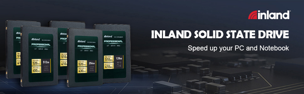 INLAND Professional 256GB SSD 3D TLC NAND SATA III 6Gb/s 2.5 7mm Internal  Solid State Drive (256GB)