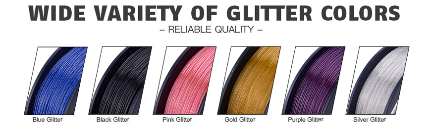 Wide Variety of Glitter Colors.