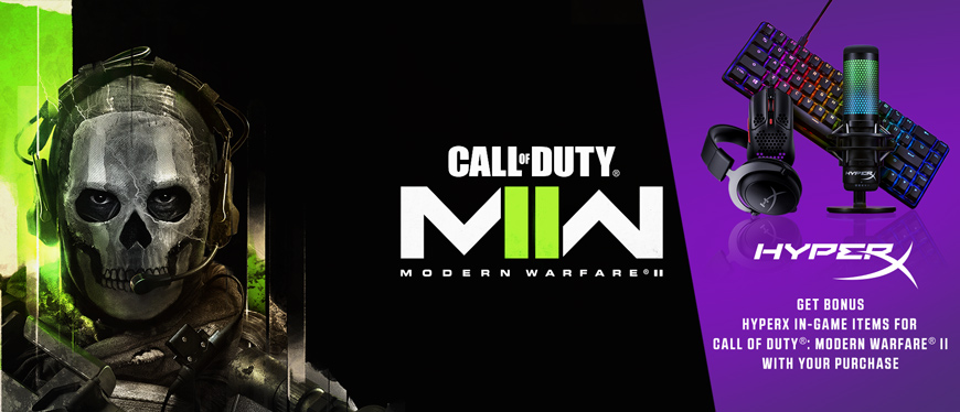 Get Bonus HyperX in-game items for Call of Duty: Modern Warfare 2 with your purchase