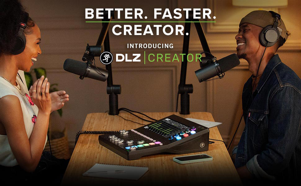 Mackie DLZ Creator Adaptive Digital Mixer for Podcasting and
Streaming, Featuring Mix Agent Technology