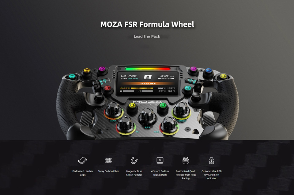 MOZA FSR Formula Wheel - Lead the Pack