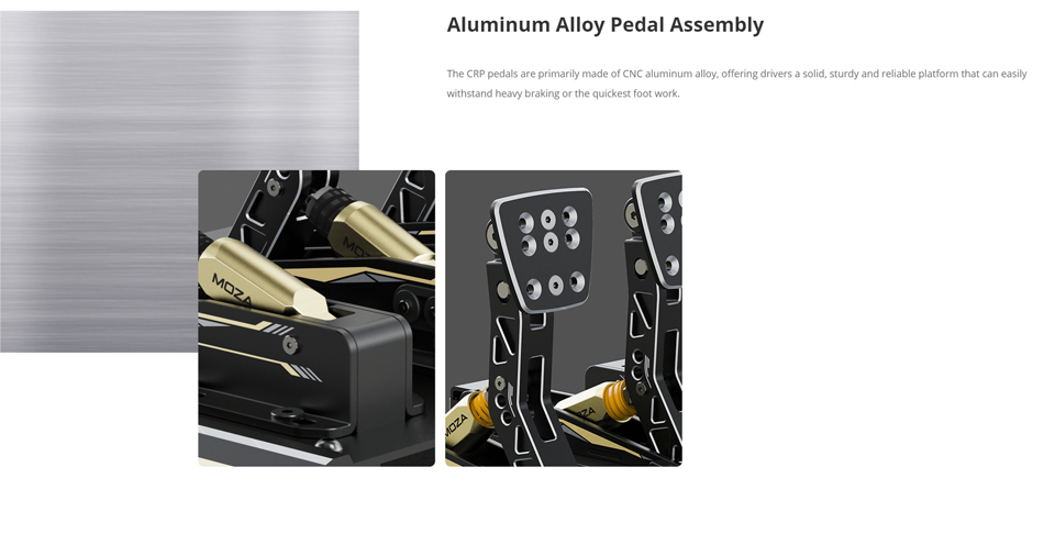 Aluminum Alloy Pedal Assembly - The CRP pedals are primarily made of CNC aluminum alloy, offering drivers a solid, sturdy and reliable platform that can easily withstand heavy braking or the quickest. foot work
