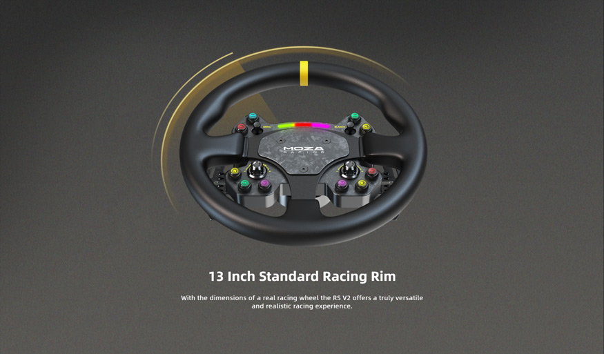 13 Inch Standard Racing Rim with the dimensions of a real racing wheel the RS V2 offers a truly versatile and realistic racing experience.