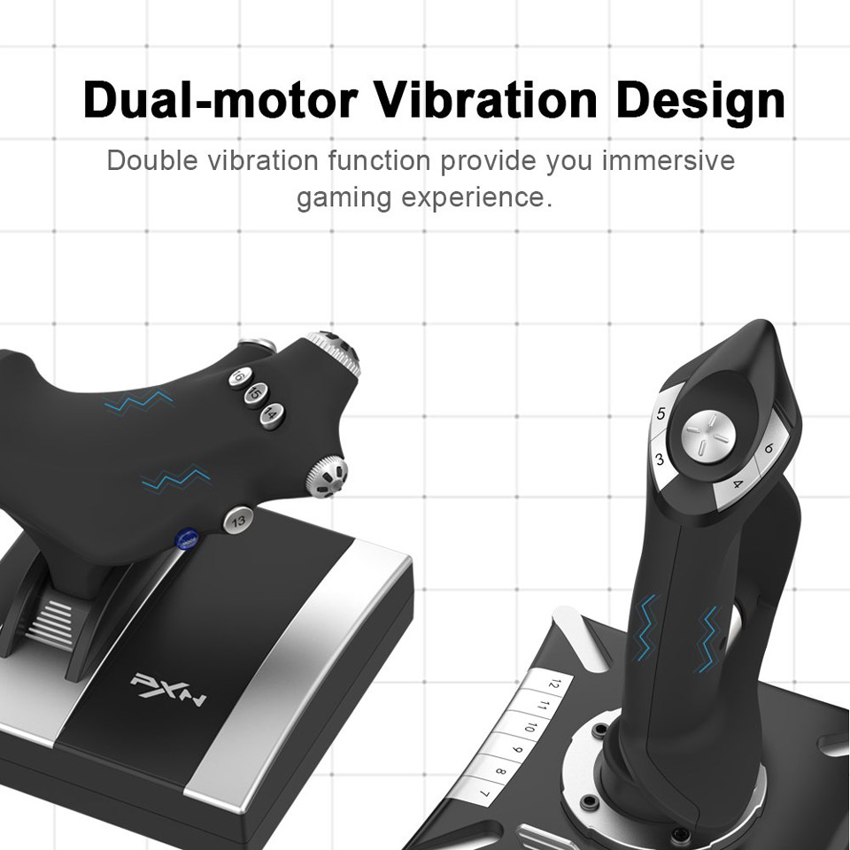 Dual-motor Vibration Design - Double vibration function provide you immersive gaming experience