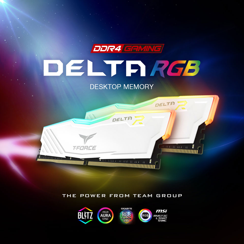 TeamGroup T-FORCE Delta RGB 64GB (2 x 32GB) DDR4-3200 PC4-25600