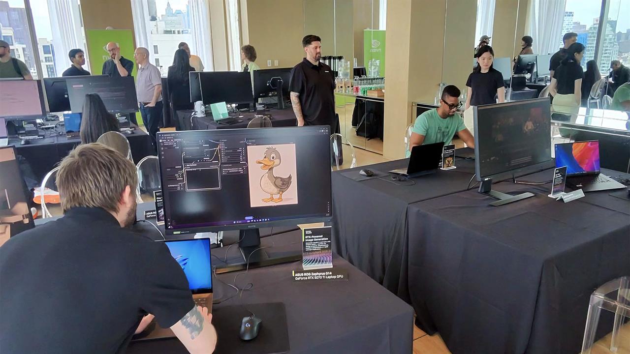 NYU Students showing off tech projects