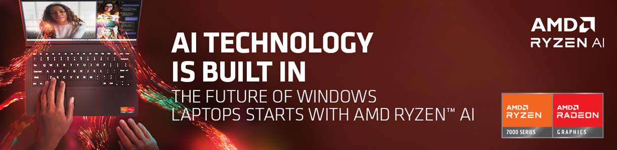 AMD Ryzen - AI TECHNOLOGY IS BUILT IN - The Future of Windows Laptops Starts with AMD Ryzen AI