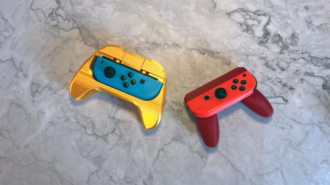 original switch 1 joycons in 3d printed shells