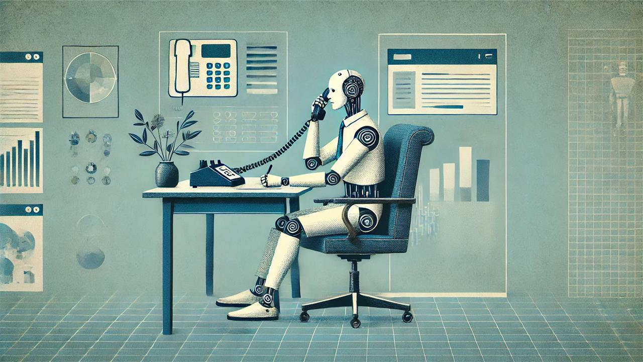 An AI making a phone call. 