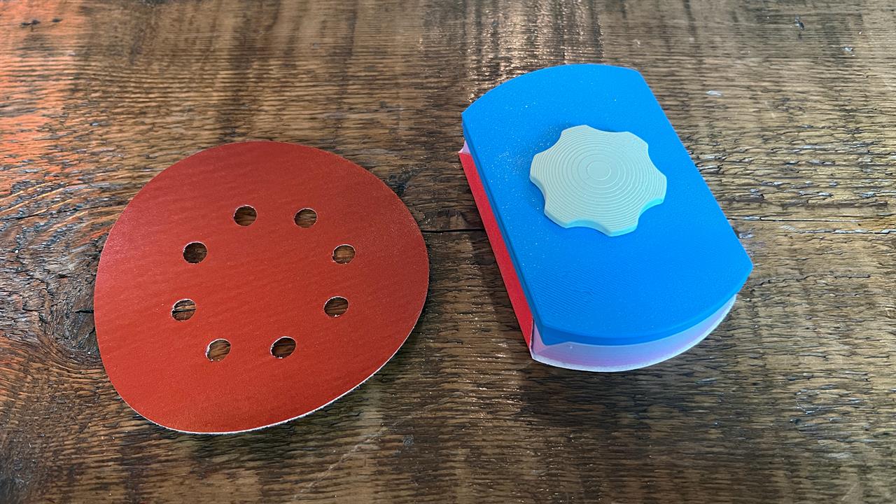 3D printed sanding block.