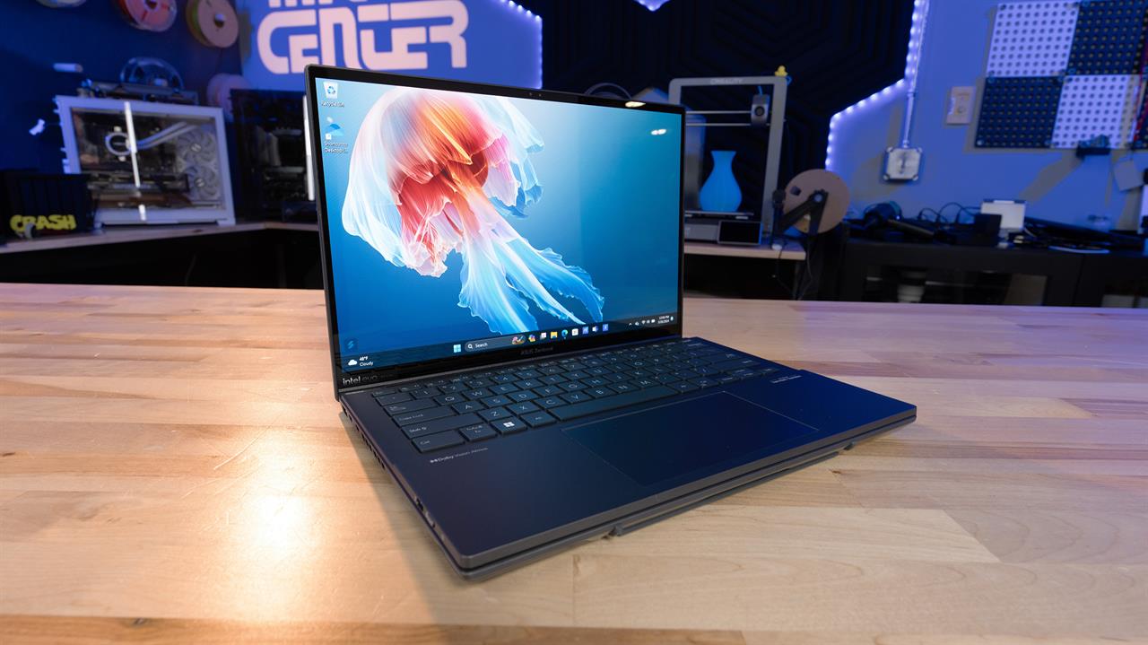 The Zenbook Duo, with it's keyboard attachment. 