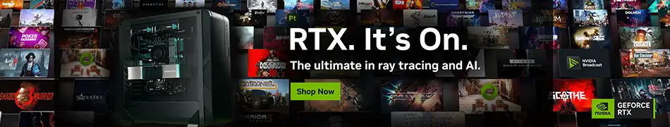 RTX. It's On. The Ultimate in Ray Tracing and AI. Shop Now