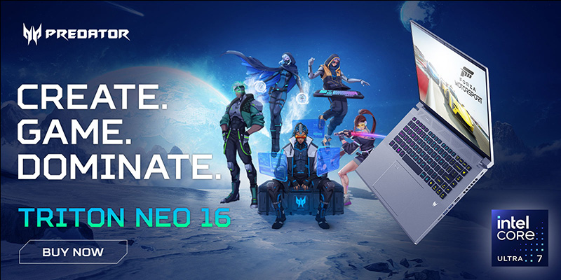 Acer Predator - Create. Game. Dominate. Triton Neo 16 - Buy Now