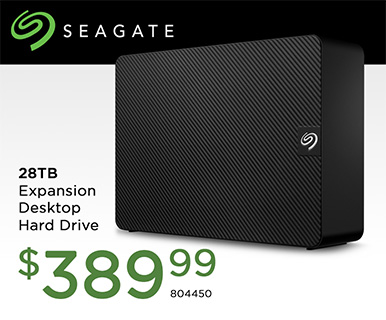 Seagate 28TB Expansion Desktop Hard Drive - $389.99, SKU 804450