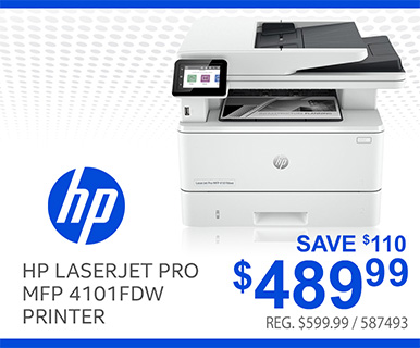HP LaserJet Pro MFP 4101fdw Printer - $489.99 SAVE $110; SKU 587493