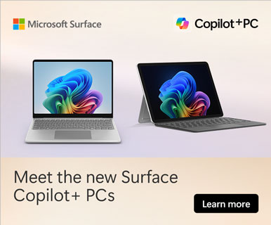 Microsoft Surface CoPilot Plus PCs - Meet the new CoPilot Plus PCs; Learn more