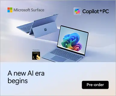 Microsoft Surface - Copilot plus PC - A new AI era begins. Pre-order