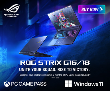 ASUS ROG Strix G16/18 - Unite your squad. Rise to victory.