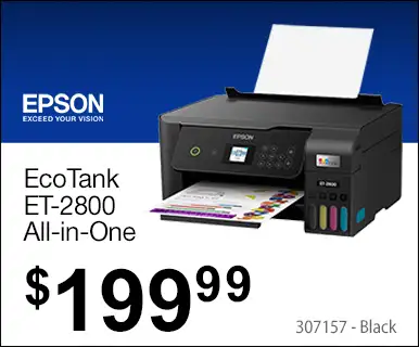 Epson EcoTank ET-2800 All-in-One Printer - $216.99; SKU 307157