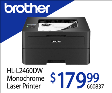 Brother HL-L2460DW Monochrome Laser Printer - $179.99; 660837