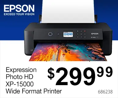 Epson Expression Photo HD XP-1500 Wide Format Printer- $299.99; SKU 686238