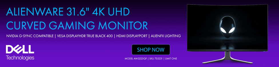 Alienware AW3225QF 31.6" 4K UHD (3840 x 2160) 240Hz Curved Gaming Monitor