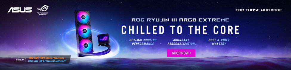 ASUS ROG Ryujin III ARGB Extreme. Chilled to the core.