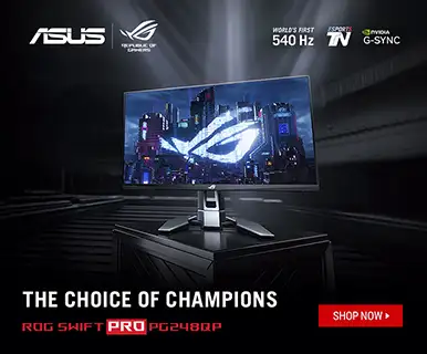 ASUS ROG Swift Pro PG248QP - The Choice of Champions - Shop Now; 275545