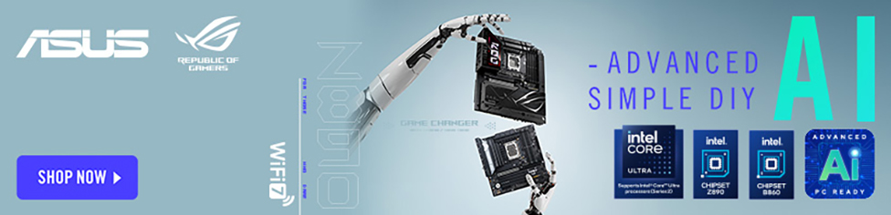 ASUS. Advanced AI. Simple DIY. Intel B860 & Z890