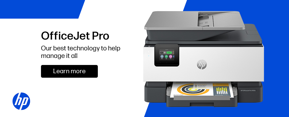 OfficeJet Pro. Our best technology to help manage it all. Learn more.