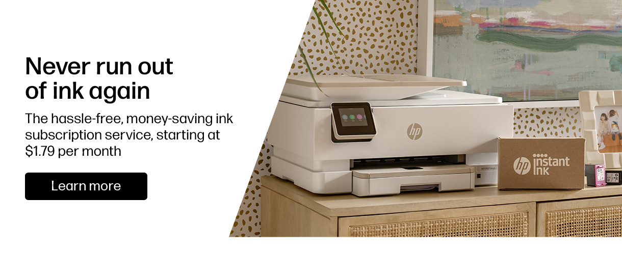 Never run out of ink again. The hassle-free, money-saving ink subscription service, starting at $1.79 per month. Learn More