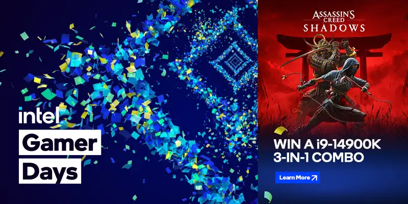 Intel Gamer Days - Win a i9-14900K 3-in-1 Combo; Learn More