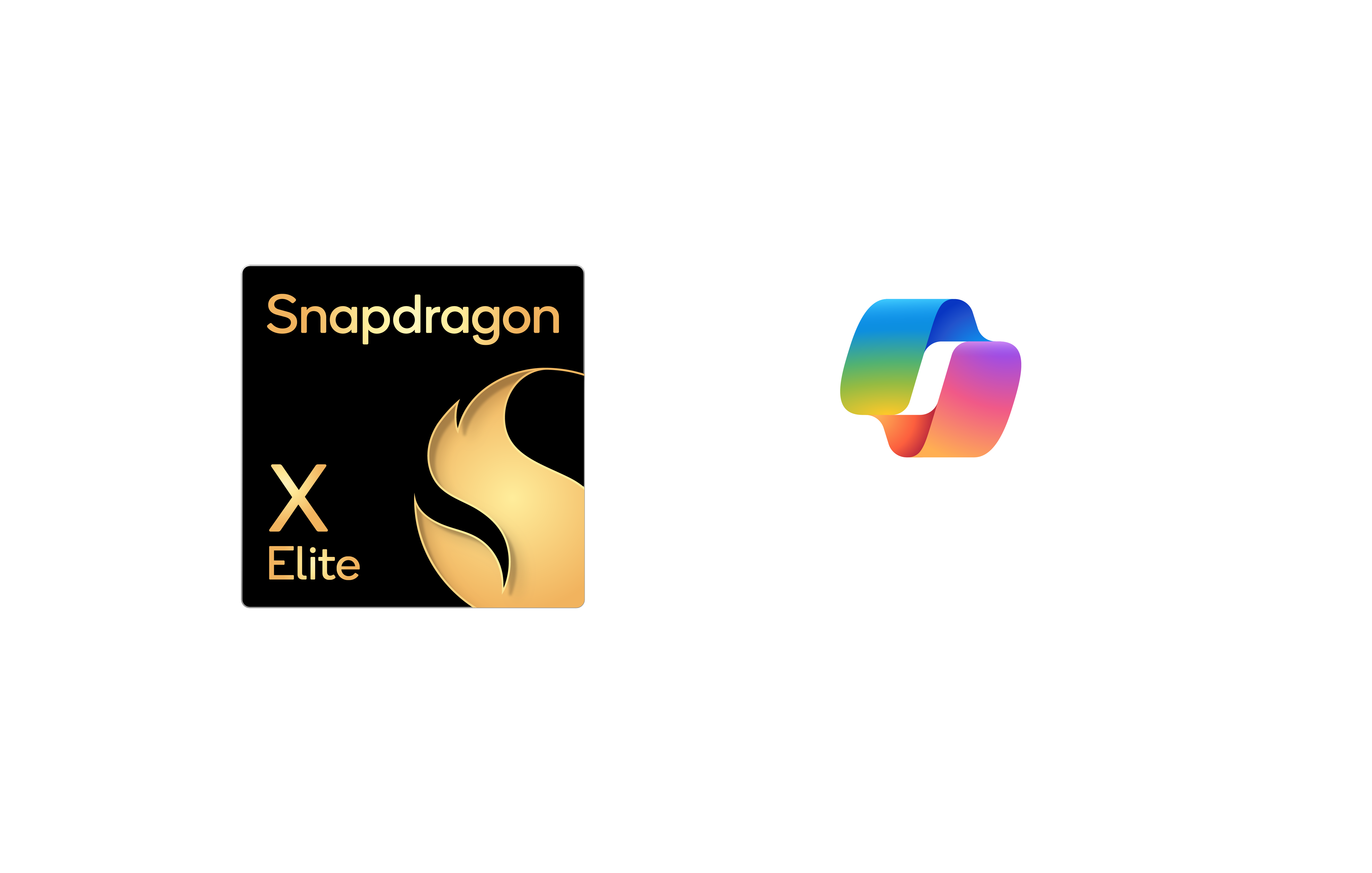 Snapdragon badge and CoPilot+ logo