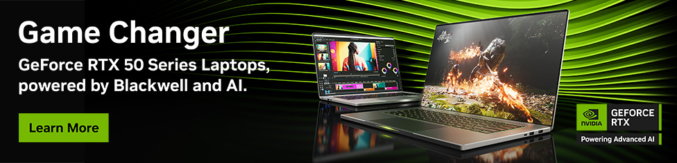 NVIDIA GeForce RTX 50 Series Laptops, Powered by NVIDIA Blackwell