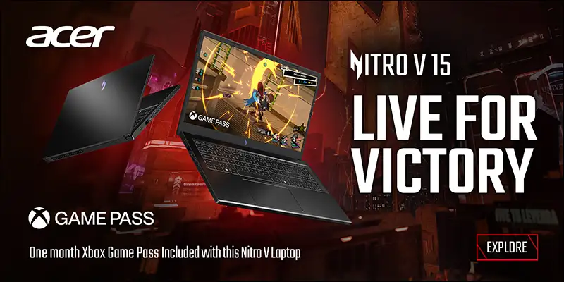 Acer Nitro 15 - Live for Victory. One month of Xbox Game Pass included with this Nitro V laptop - Explore