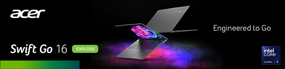 Acer Swift Go 16 Laptops. Engineered to Go.