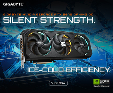 Gigabyte NVIDIA GeForce RTX 5070 Gaming OC - Silent Strength. Ice Cold Efficiency. Shop Now