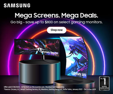 Samsung - Mega Screens. Mega Deals. Go big - save up to $800 on select gaming monitors. Shop Now