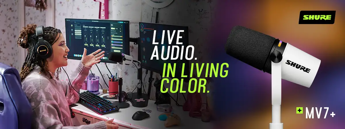 Shure MV7 Plus - Live Audio. In Living Color