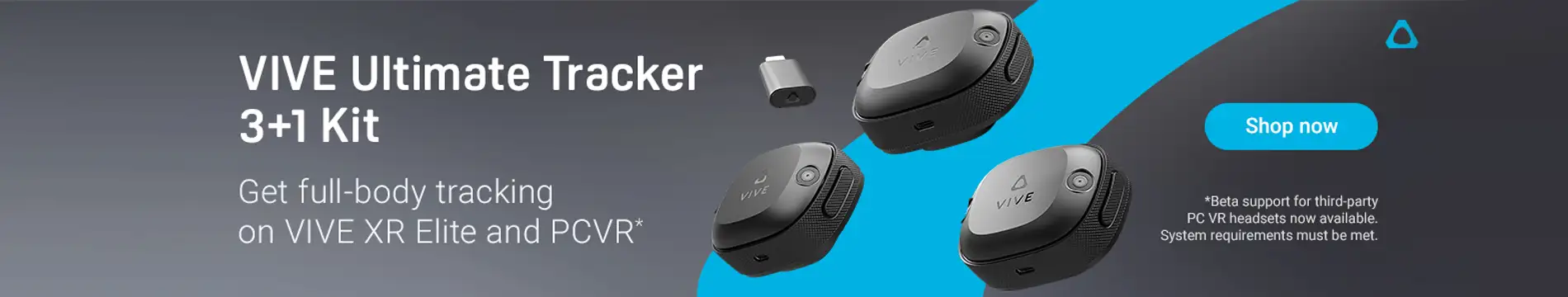 VIVE Ultimate Tracker 3 plus 1 Kit - Get full-body tracking on VIVE XR Elite and PCVR. Shop Now