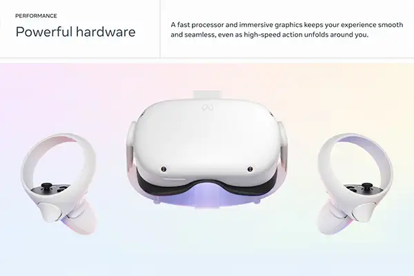 Meta Quest To Meta Marketing Graphic With Text Above VR Product